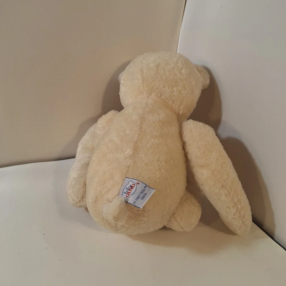 Baby Gund My First Teddy Plush Pastel Yellow Stuffed Animal Missing Necktie‎